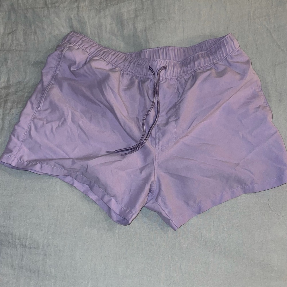 4 inch purple swim shorts
